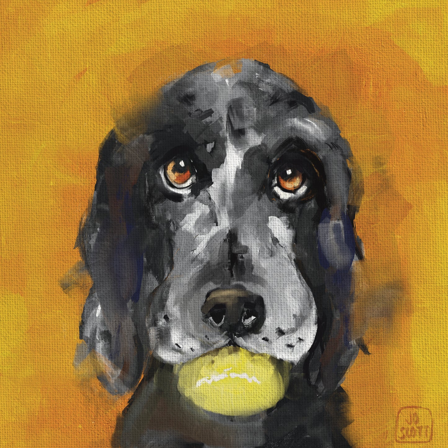 Framed Dog Portrait Canvas Prints