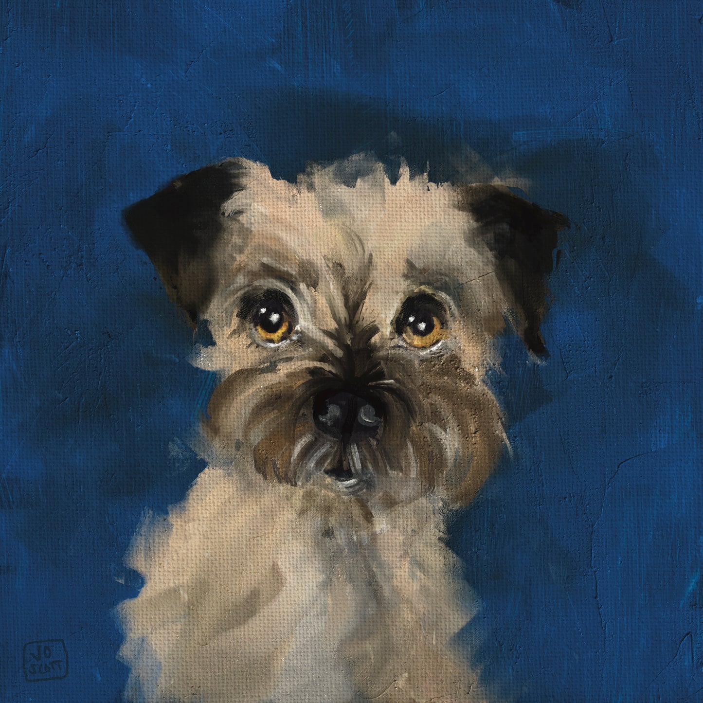 Bertie | Border Terrier Pup | 30x30cm Print