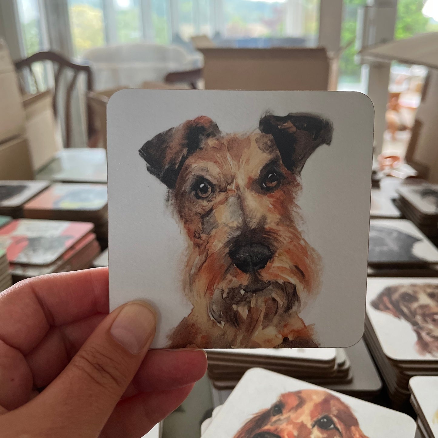 Load image into Gallery viewer, Irish Terrier Coaster: A Delightful Tabletop Essential for Dog Lovers

