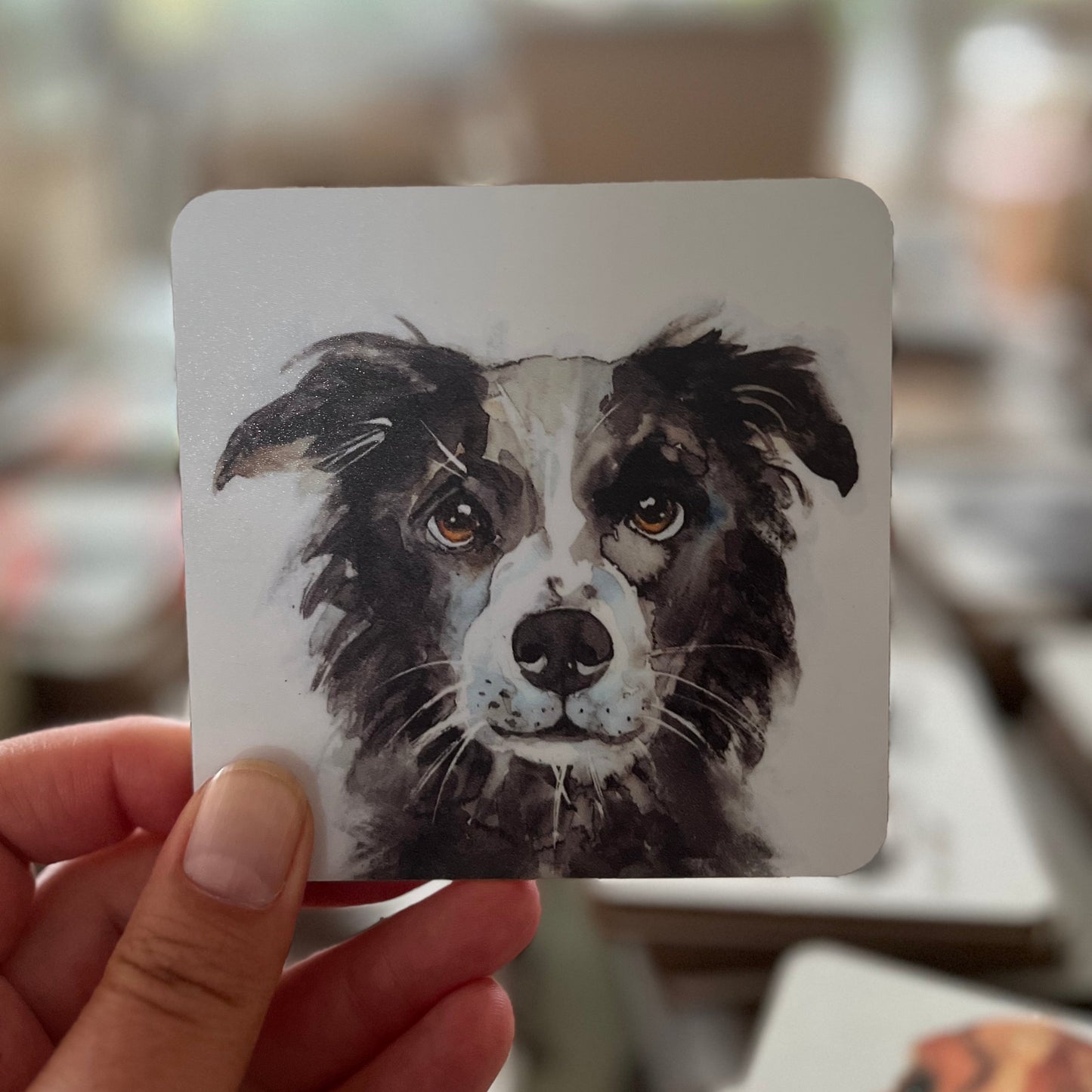 Load image into Gallery viewer, Border Collie Coaster: A Delightful Tabletop Essential for Dog Lovers
