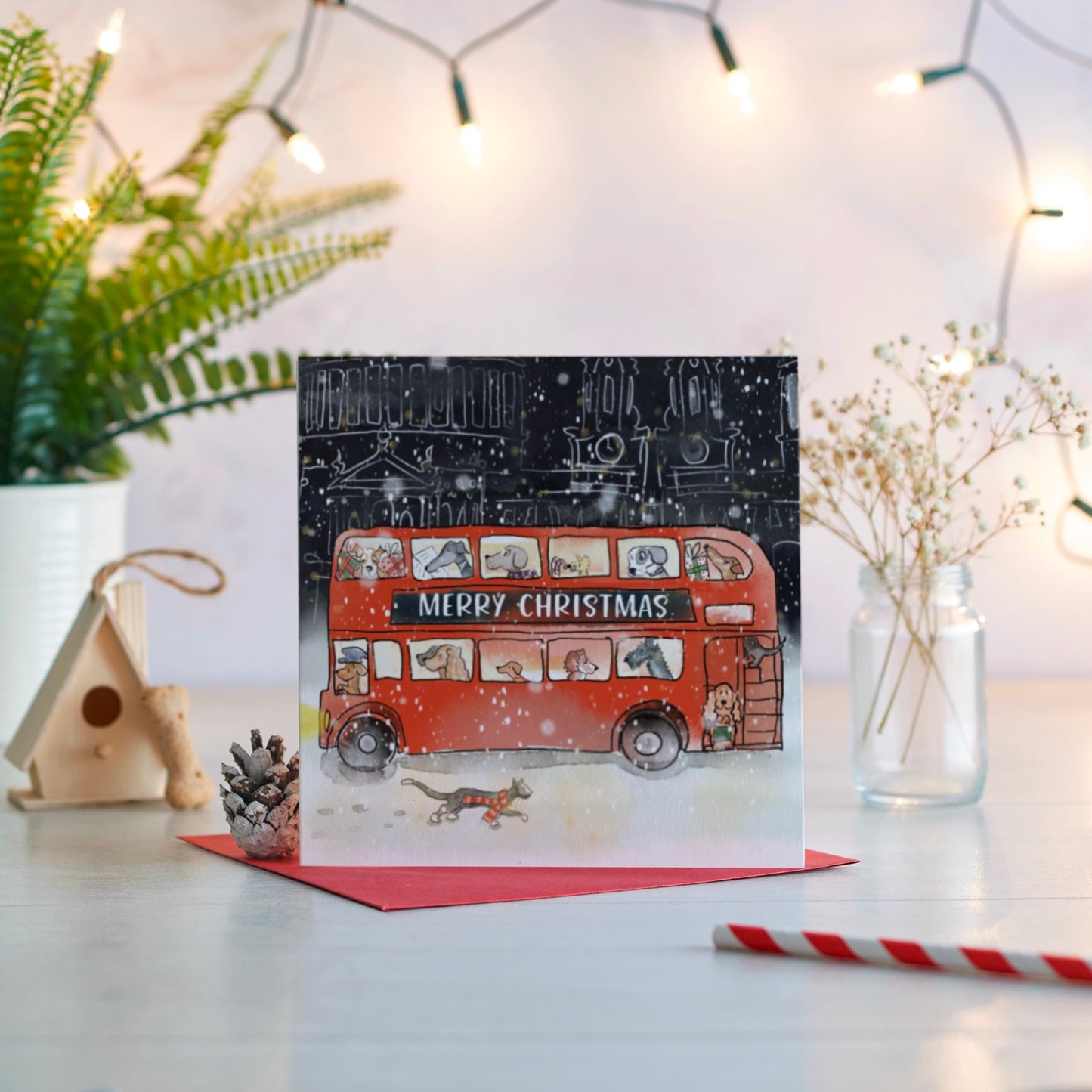 London Bus Christmas Card