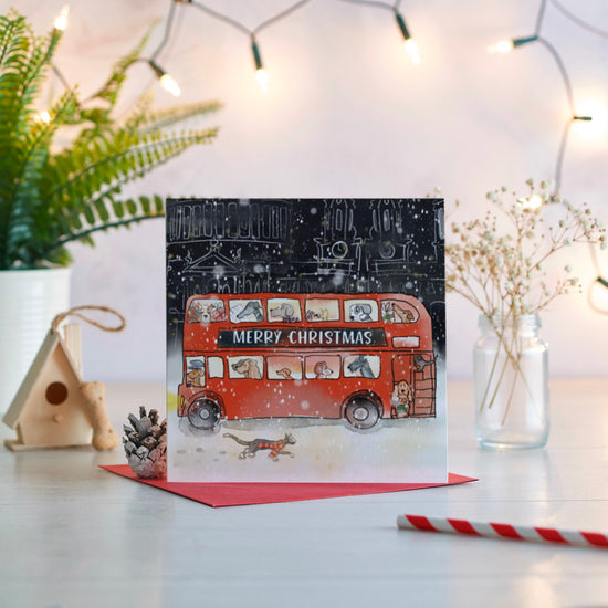 London Bus Christmas Card
