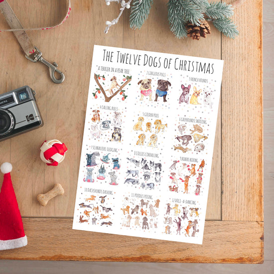 Load image into Gallery viewer, The 12 Dogs of Christmas Card
