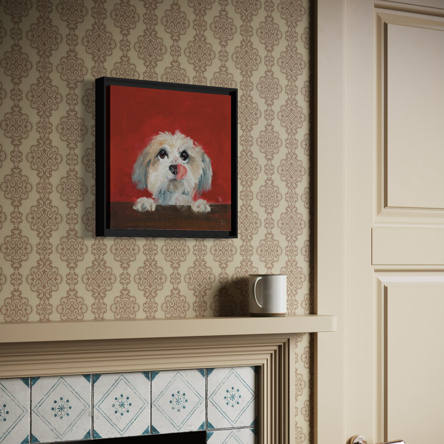 Rosie | Shih Tzu Cross | Framed Canvas 30x30cm / 12”x12”