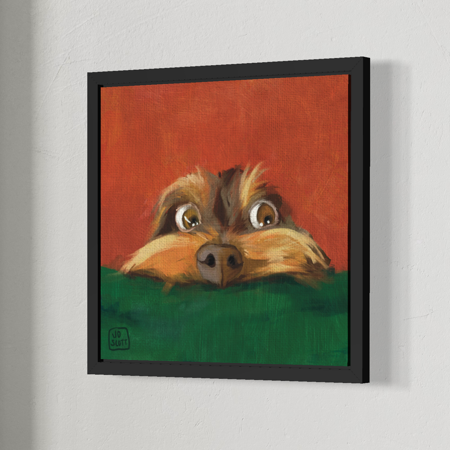 James | Dachshund | Framed Canvas Print 30 x 30cm/12x12”