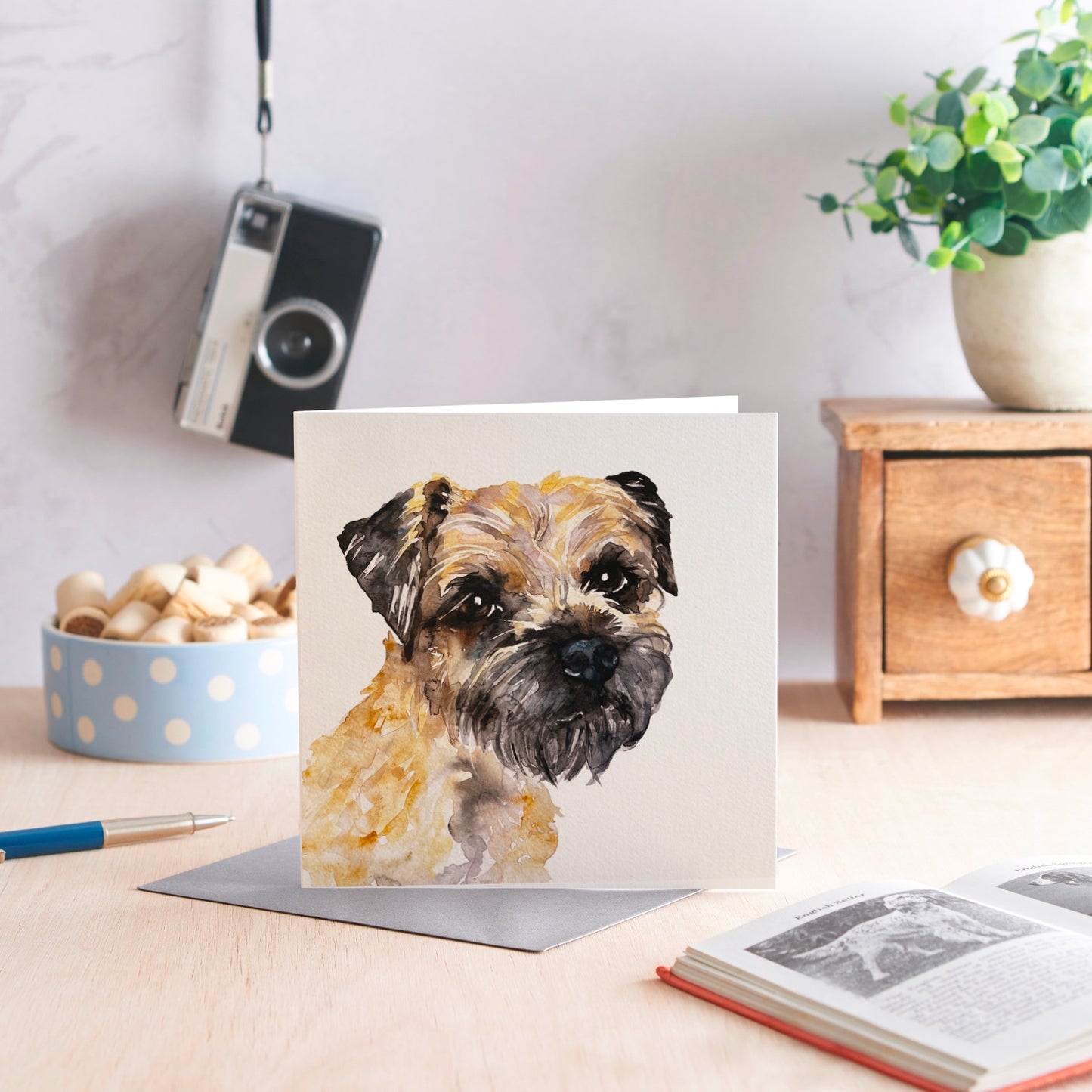 Mungo the Border Terrier Greeting Card  - Perfect for Birthdays, Special Occasions or Just Because