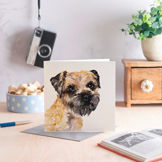 Mungo the Border Terrier Greeting Card  - Perfect for Birthdays, Special Occasions or Just Because
