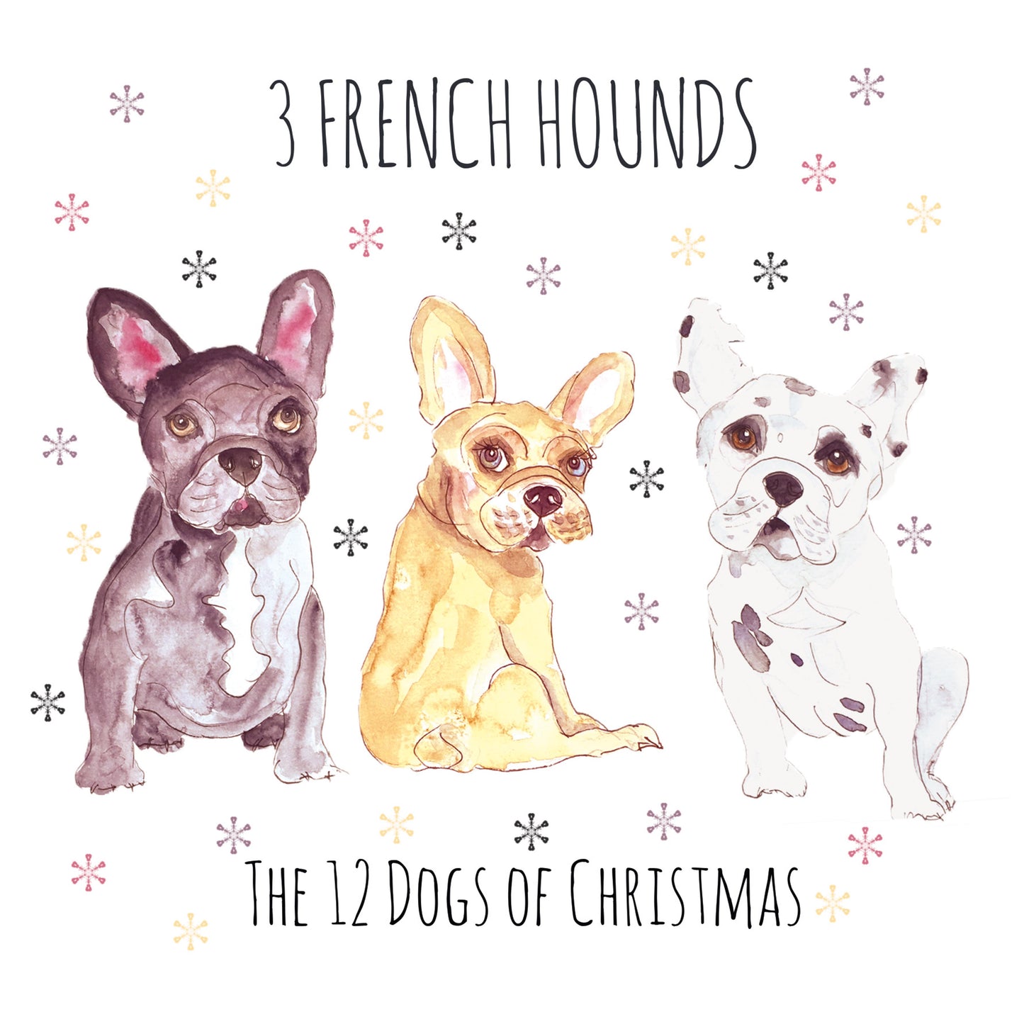 3 French Hounds - Greeting Card