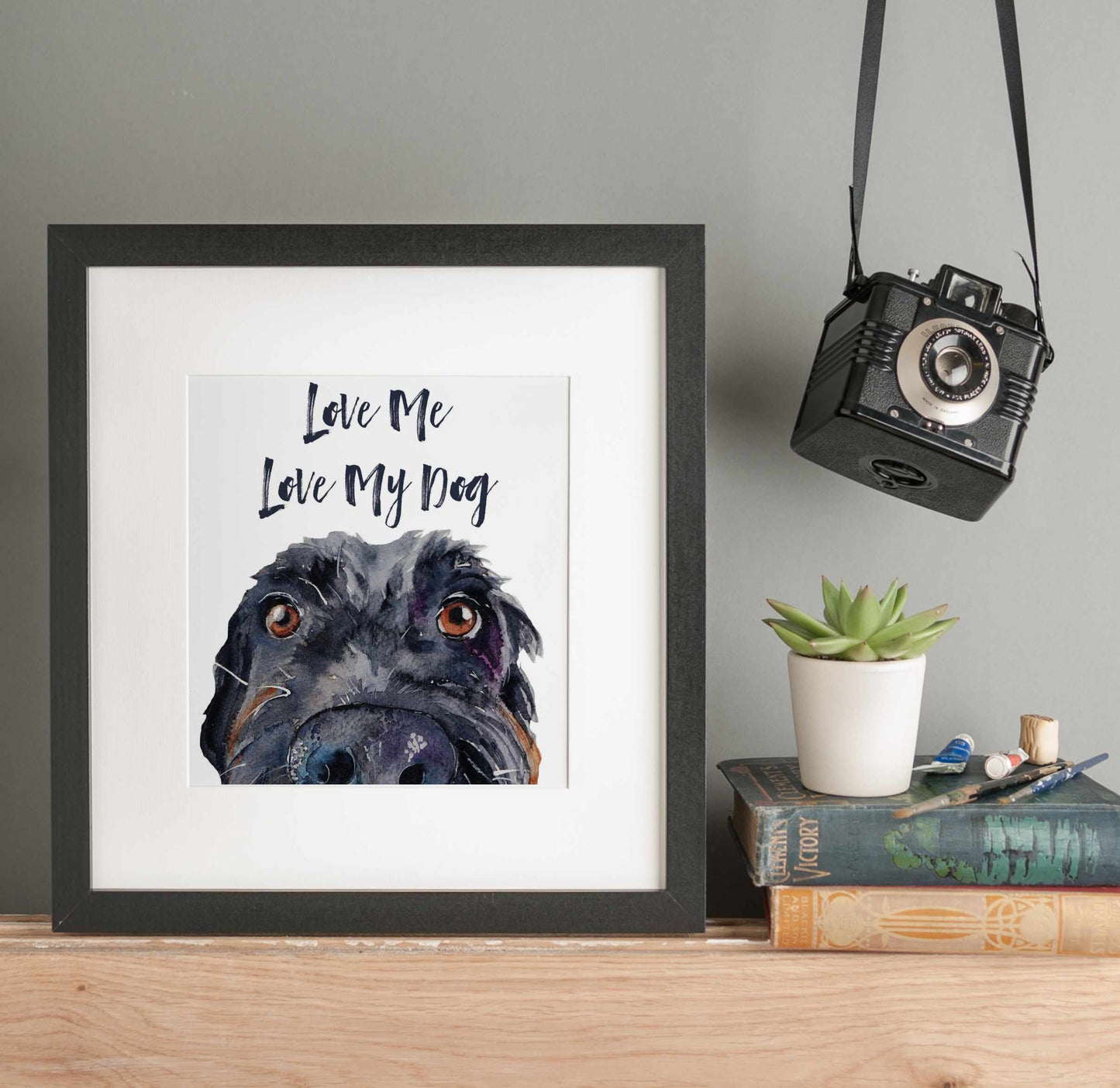 Framed Print: Love Me, Love My Dog