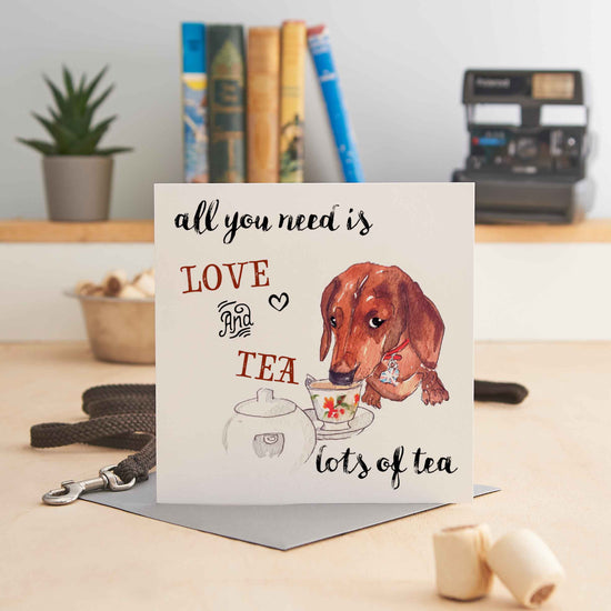 Load image into Gallery viewer, All you need is Love and Tea, lots of Tea - Greeting Card

