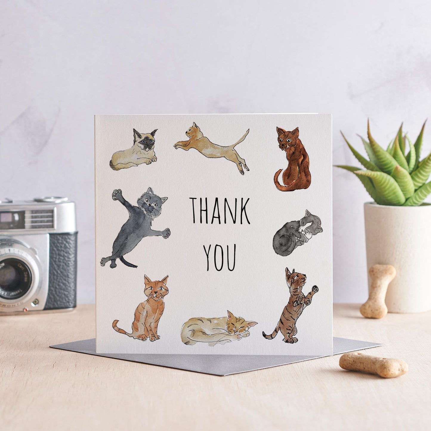 Load image into Gallery viewer, Thank You, Cats - Greeting Card
