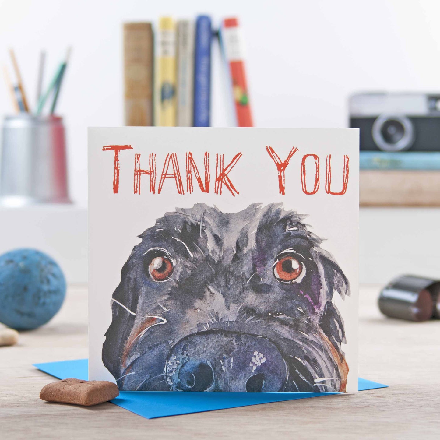 Load image into Gallery viewer, Thank You - Scruffy Black Dog
